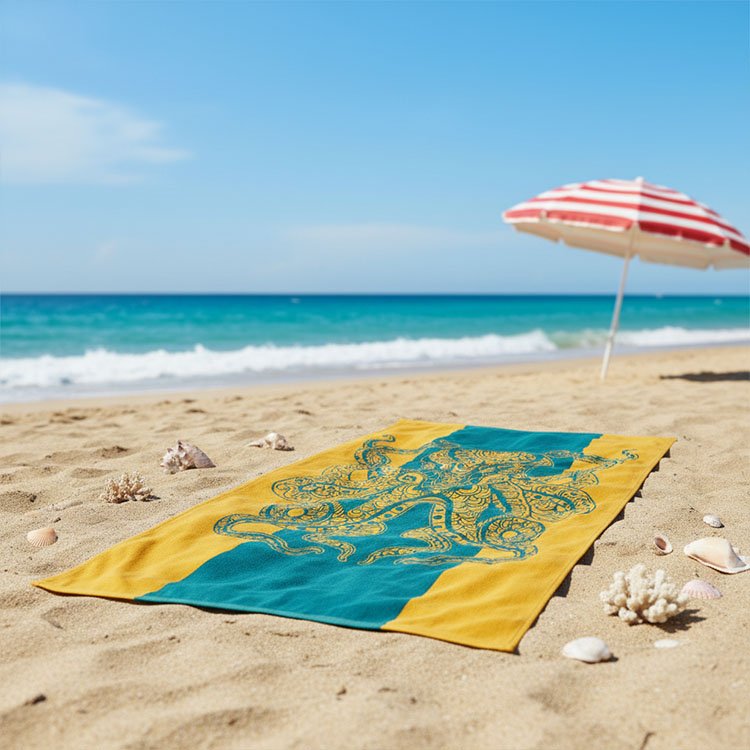 Printed Microfiber Beach Towels for Resort Retail Shops 1 Printed Microfiber Beach Towels for Resort Retail Shops