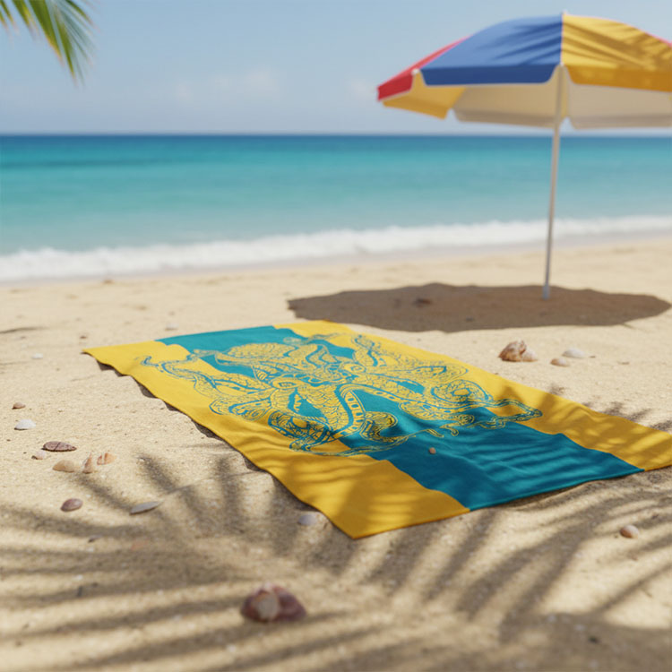 Printed Microfiber Beach Towels for Resort Retail Shops 2 Printed Microfiber Beach Towels for Resort Retail Shops